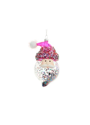 Main View - Click To Enlarge - UNIQUE TREASURES - Santa Head Glass Ornament