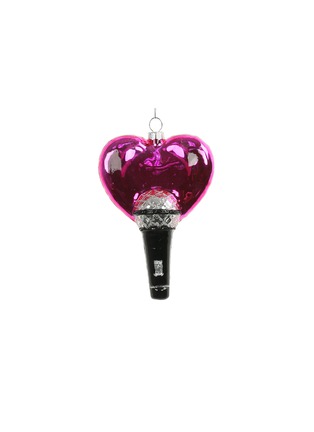 Main View - Click To Enlarge - UNIQUE TREASURES - Heart Microphone Glass Ornament