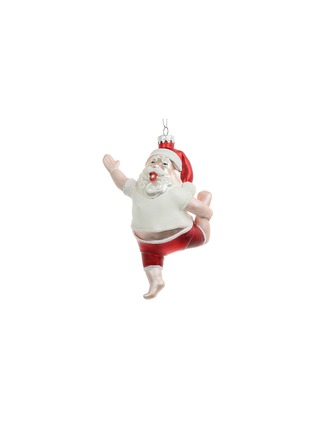 Main View - Click To Enlarge - UNIQUE TREASURES - Yoga Santa Glass Ornament