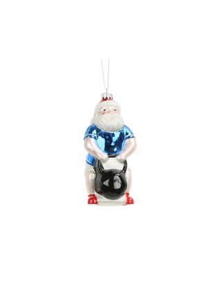 Main View - Click To Enlarge - UNIQUE TREASURES - Santa Raised Kettle Bell Glass Ornament