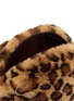 Detail View - Click To Enlarge - FJOLLA - Small Faux Fur Zippered Toiletry Pouch — Brown Leopard