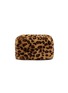 FJOLLA Small Faux Fur Zippered Toiletry Pouch — Brown Leopard