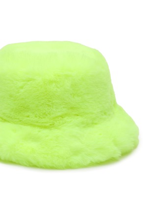 Detail View - Click To Enlarge - FJOLLA - Faux Fur Bucket Hat — Safety Yellow