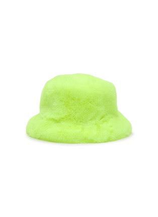 Main View - Click To Enlarge - FJOLLA - Faux Fur Bucket Hat — Safety Yellow