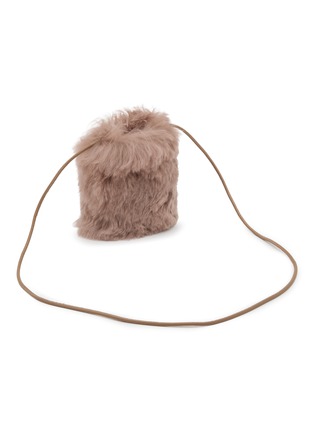 Detail View - Click To Enlarge - FJOLLA - Shearling Crossbody Bag