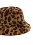 Detail View - Click To Enlarge - FJOLLA - Faux Fur Bucket Hat — Brown Leopard