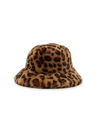  - FJOLLA - Faux Fur Bucket Hat — Brown Leopard