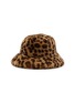 - FJOLLA - Faux Fur Bucket Hat — Brown Leopard