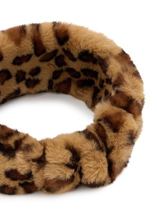 Detail View - Click To Enlarge - FJOLLA - Faux Fur Headband — Brown Leopard
