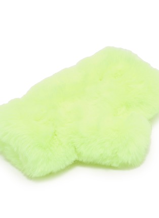 Detail View - Click To Enlarge - FJOLLA - Faux Fur Gloves — Safety Yellow
