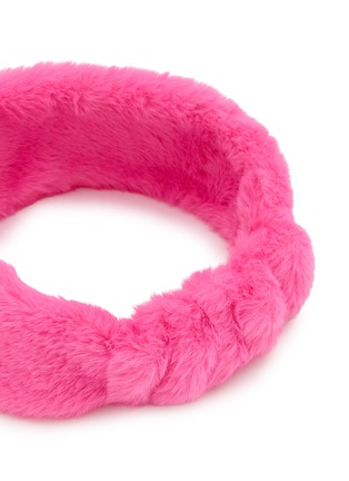 Detail View - Click To Enlarge - FJOLLA - Faux Fur Headband — Pink Glow