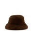  - FJOLLA - Faux Fur Bucket Hat — Dark Brown