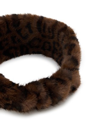 Detail View - Click To Enlarge - FJOLLA - Faux Fur Headband — Dark Leopard
