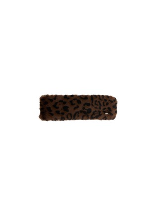 Main View - Click To Enlarge - FJOLLA - Faux Fur Headband — Dark Leopard