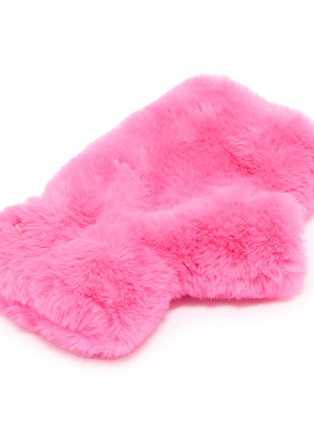 Detail View - Click To Enlarge - FJOLLA - Faux Fur Gloves — Pink Glow