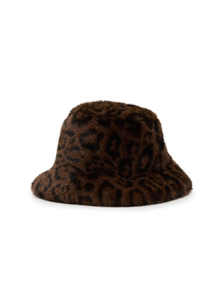 Main View - Click To Enlarge - FJOLLA - Faux Fur Bucket Hat — Dark Leopard