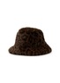 FJOLLA Faux Fur Bucket Hat — Dark Leopard