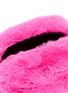 Detail View - Click To Enlarge - FJOLLA - Small Faux Fur Zippered Toiletry Pouch — Pink Glow