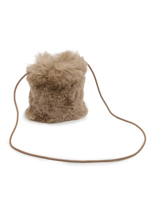 Detail View - Click To Enlarge - FJOLLA - Shearling Crossbody Bag