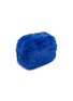 Detail View - Click To Enlarge - FJOLLA - Small Faux Fur Zippered Toiletry Pouch — Ultramarine