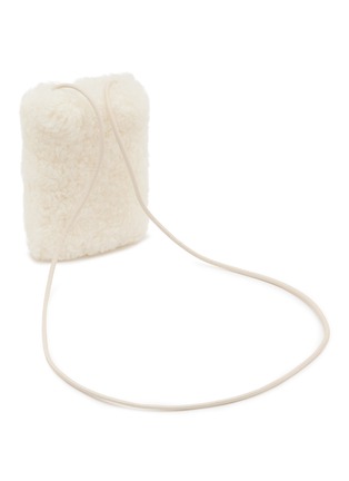 Detail View - Click To Enlarge - FJOLLA - Shearling Crossbody Bag