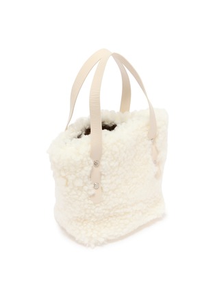 Detail View - Click To Enlarge - FJOLLA - Shearling Tote Bag — Beige/Cream