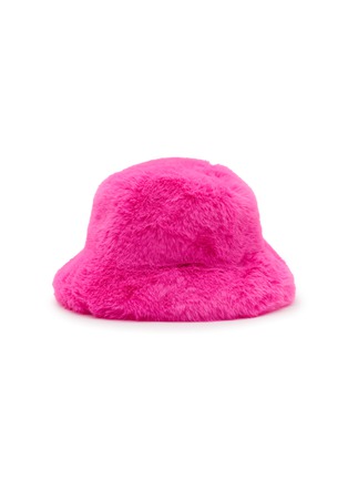 Main View - Click To Enlarge - FJOLLA - Faux Fur Bucket Hat — Pink Glow