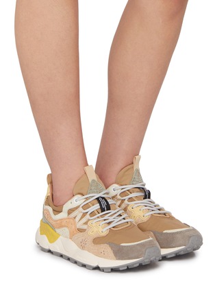 Figure View - Click To Enlarge - FLOWER MOUNTAIN - Yamano 3 Low Top Suede Women's Sneakers