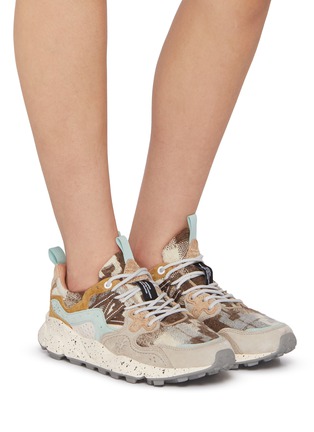 Figure View - Click To Enlarge - FLOWER MOUNTAIN - Yamano 3 Low Top Suede Women's Sneakers