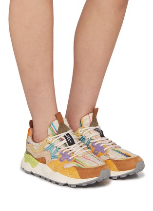 Figure View - Click To Enlarge - FLOWER MOUNTAIN - Yamano 3 Low Top Suede Women's Sneakers