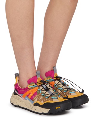 Figure View - Click To Enlarge - FLOWER MOUNTAIN - Iwano 2 Low Top Suede Women's Sneakers