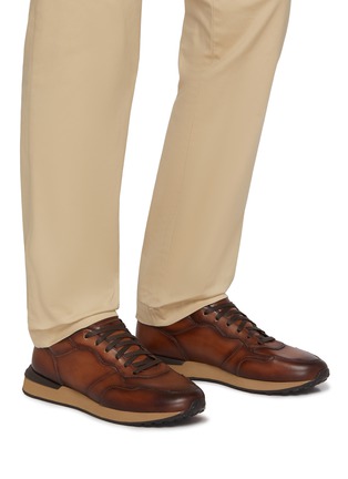 Figure View - Click To Enlarge - MAGNANNI - Syros Low Top Leather Men's Sneakers