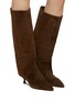 Figure View - Click To Enlarge - PEDDER RED - Cindy 50 Suede  Knee High Boots