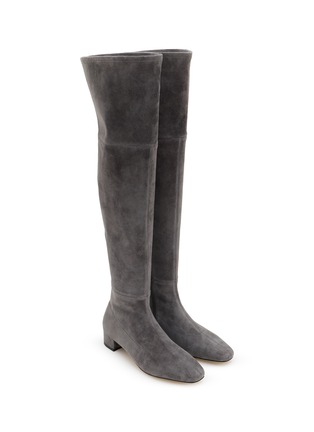 Detail View - Click To Enlarge - PEDDER RED - Brie 35 Suede Thigh High Boots