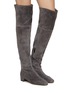 Figure View - Click To Enlarge - PEDDER RED - Brie 35 Suede Thigh High Boots