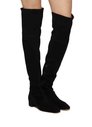 Figure View - Click To Enlarge - PEDDER RED - Brie 35 Suede Thigh High Boots