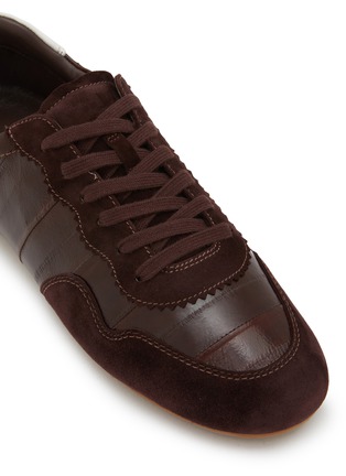 Detail View - Click To Enlarge - PEDDER RED - Sheila Leather Suede Women's Sneakers