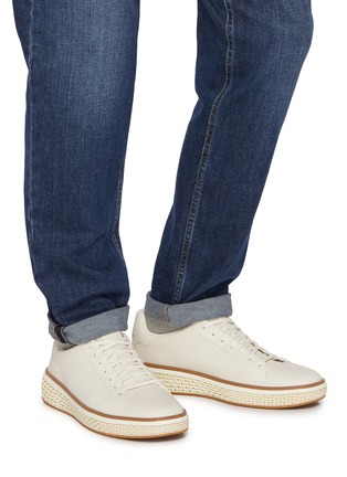 Figure View - Click To Enlarge - COLE HAAN - Skyweave Cupesole Concept Leather Low Top Men's Sneakers