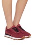 Figure View - Click To Enlarge - PEDDER RED - Flae Maxi Nylon Suede Women's Sneakers