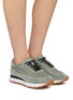 Figure View - Click To Enlarge - PEDDER RED - Flae Maxi Nylon Suede Women's Sneakers