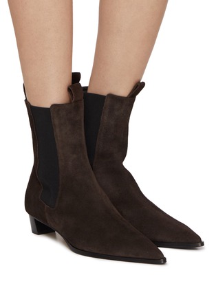 Figure View - Click To Enlarge - AEYDE - Cindy 30 Suede Ankle Boots
