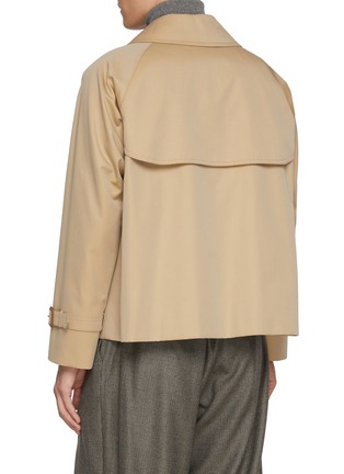 Back View - Click To Enlarge - J∞QUALITY - Button Up Short Cotton Trench Coat