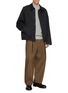Figure View - Click To Enlarge - J∞QUALITY - Mock Neck Cotton Waffle Knit Sweatshirt