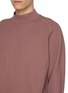  - J∞QUALITY - Mock Neck Cotton Waffle Knit Sweatshirt