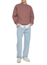 Figure View - Click To Enlarge - J∞QUALITY - Mock Neck Cotton Waffle Knit Sweatshirt