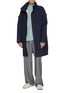 Figure View - Click To Enlarge - J∞QUALITY - Mock Neck Cotton Waffle Knit Sweatshirt