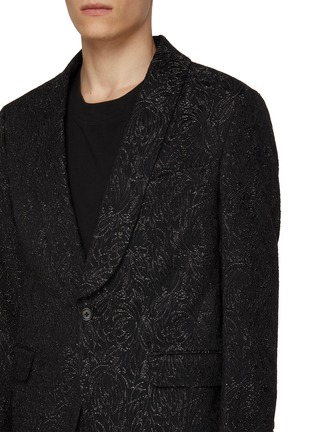  - J∞QUALITY - Shawl Lapel Single Breasted Jacquard Blazer