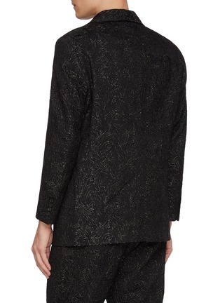 Back View - Click To Enlarge - J∞QUALITY - Shawl Lapel Single Breasted Jacquard Blazer