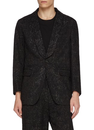 Main View - Click To Enlarge - J∞QUALITY - Shawl Lapel Single Breasted Jacquard Blazer
