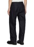 Back View - Click To Enlarge - J∞QUALITY - Pleated Tapered Wool Cotton Pants